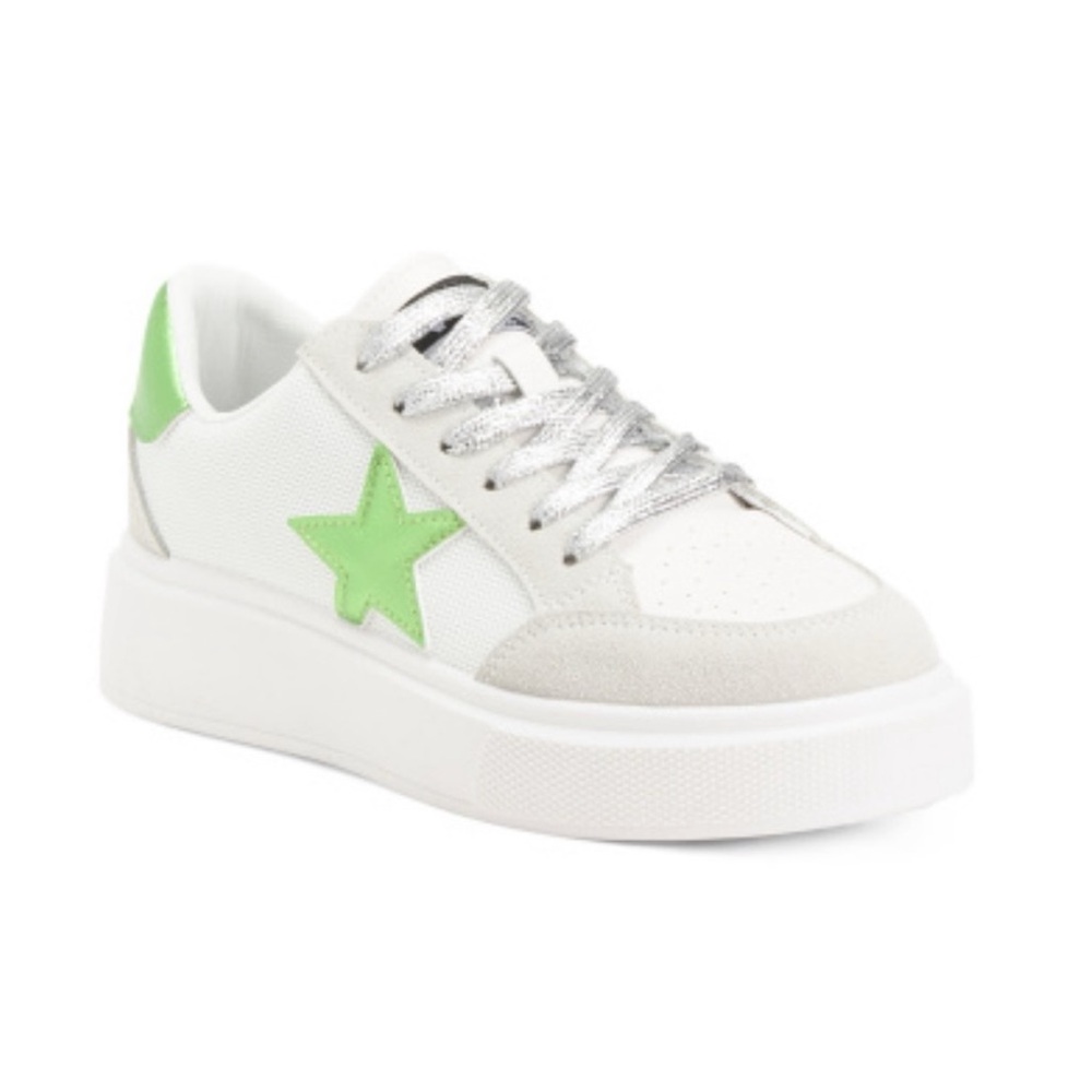 Vintage Havana Lexa Fashion Sneakers White & Gray Women’s 8.5 Green Star READ